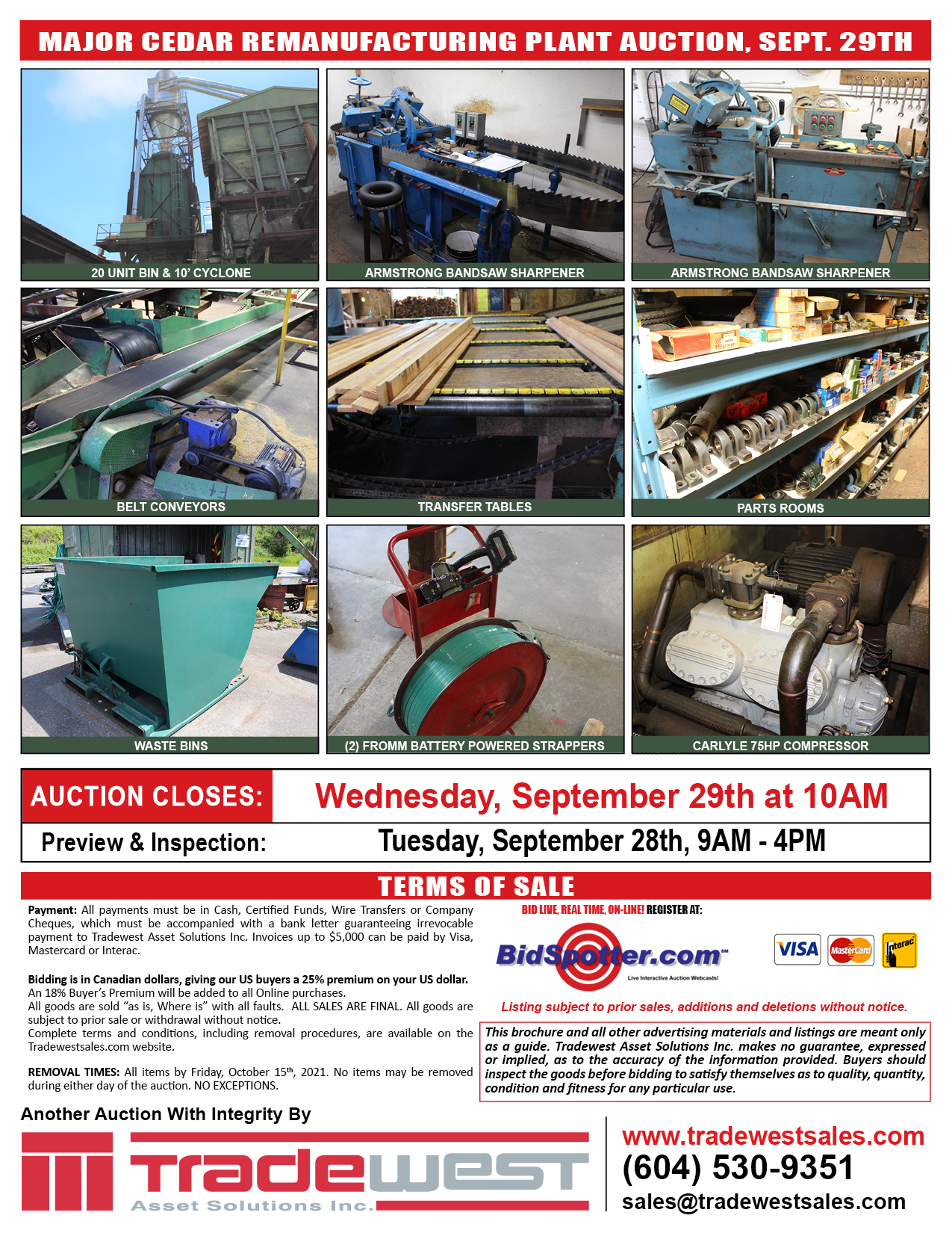 PAST AUCTION- Online Auction- Haida Forest Products Ltd.!
