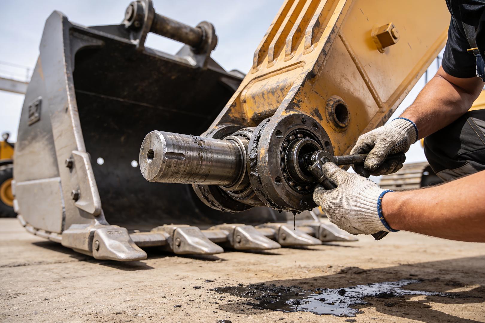 Field technician diagnosing a machine on site