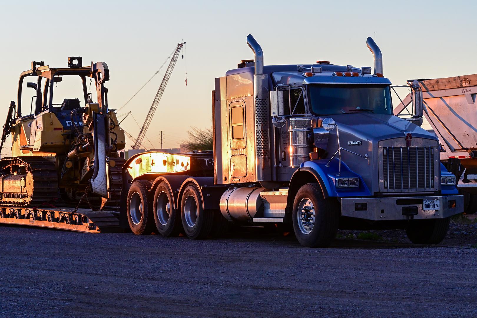 Heavy equipment fleet on a jobsite