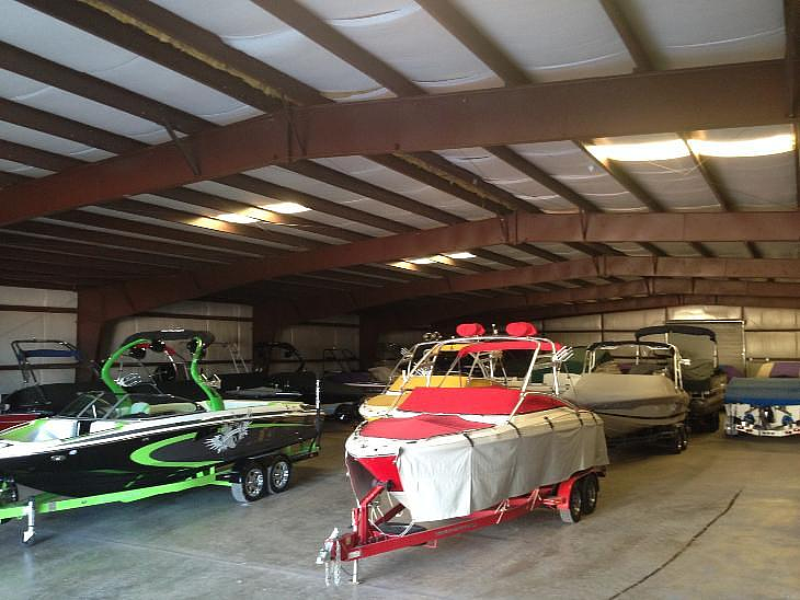 Roger's Performance Marine boat storage lot