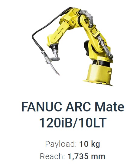 Fanuc Arc Mate 120iB/10LT Data Sheet