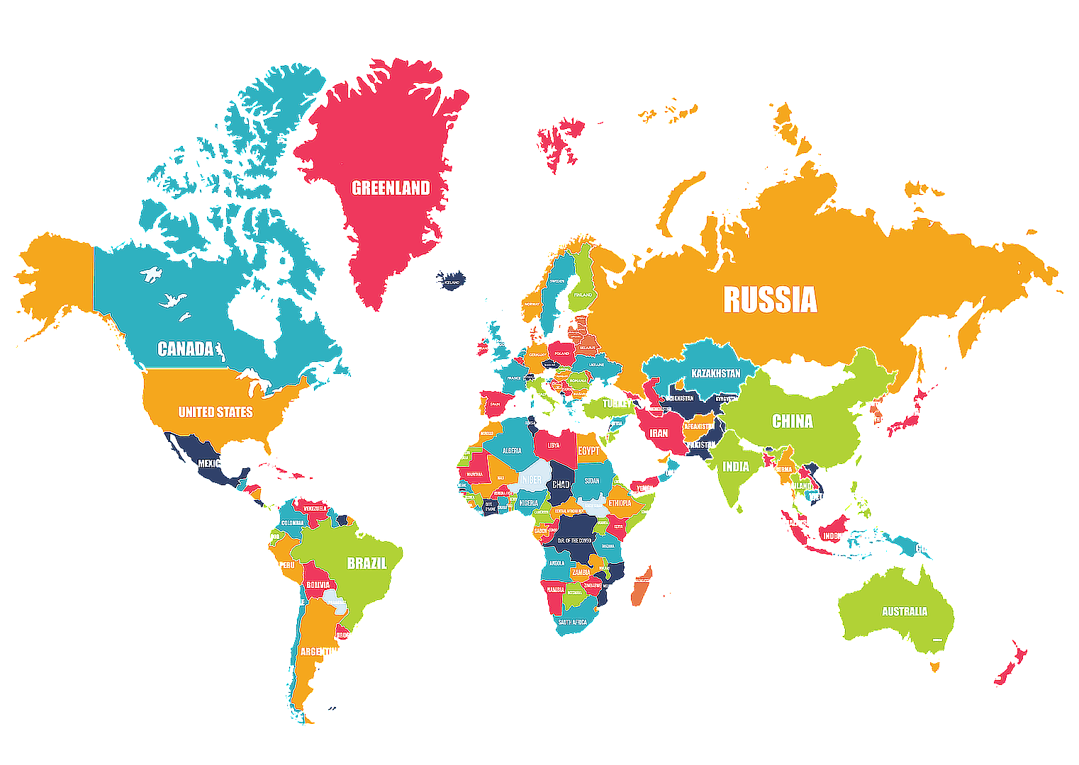 World Map - Statewide Turf Ships Worldwide