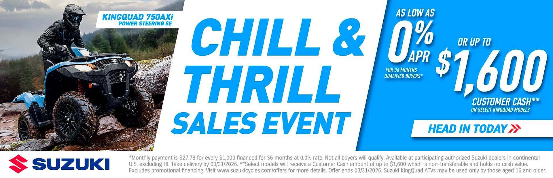 Chill & Thrill Sales Event - KingQuad 750AXi - ATV