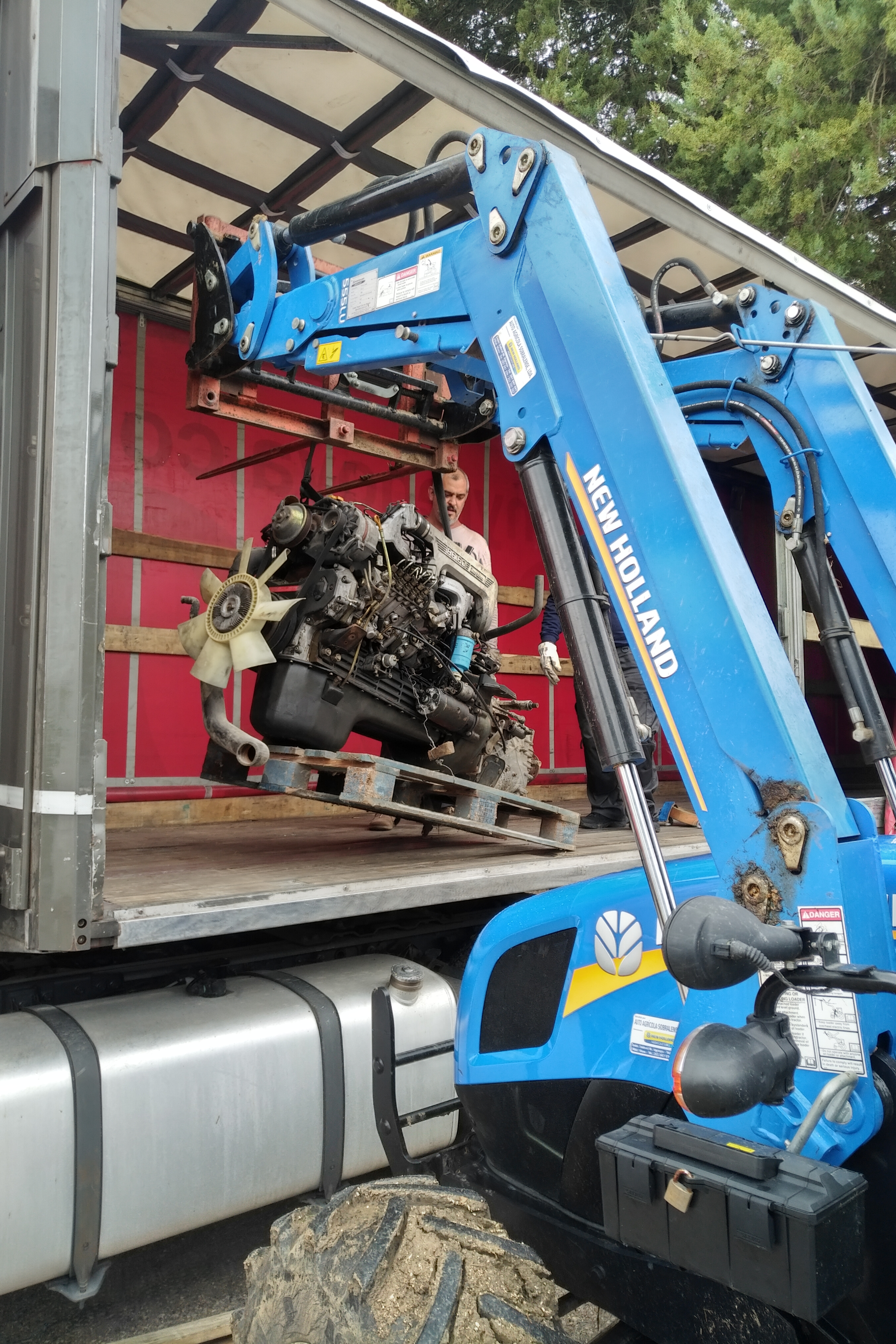 Transport & Shipping of Nissan B6.60 Turbo engine & ZF manual gearbox to Madagascar.