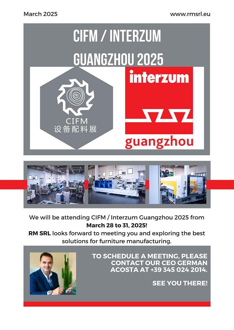 We will be attending CIFM / Interzum Guangzhou from March 28 to 31, 2025!