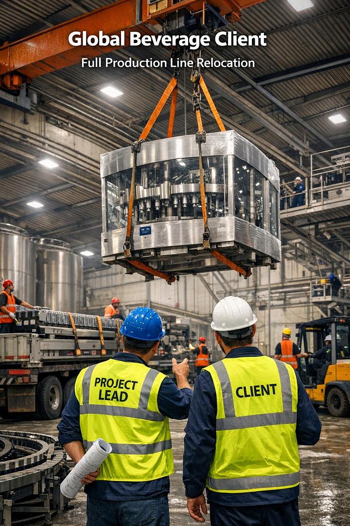 Global Beverage Client – Full Production Line Relocation