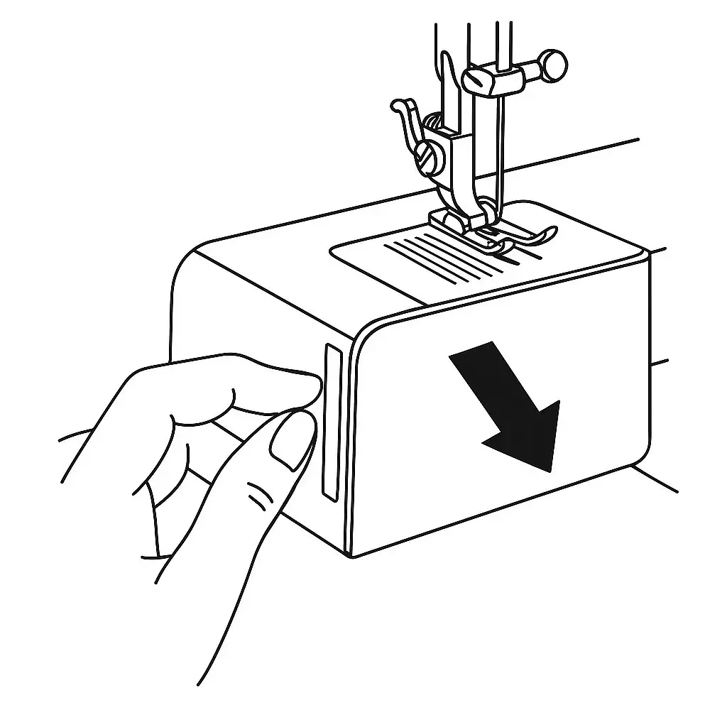 Spulenkapsel richtig einsetzen bei Singer Nähmaschinen