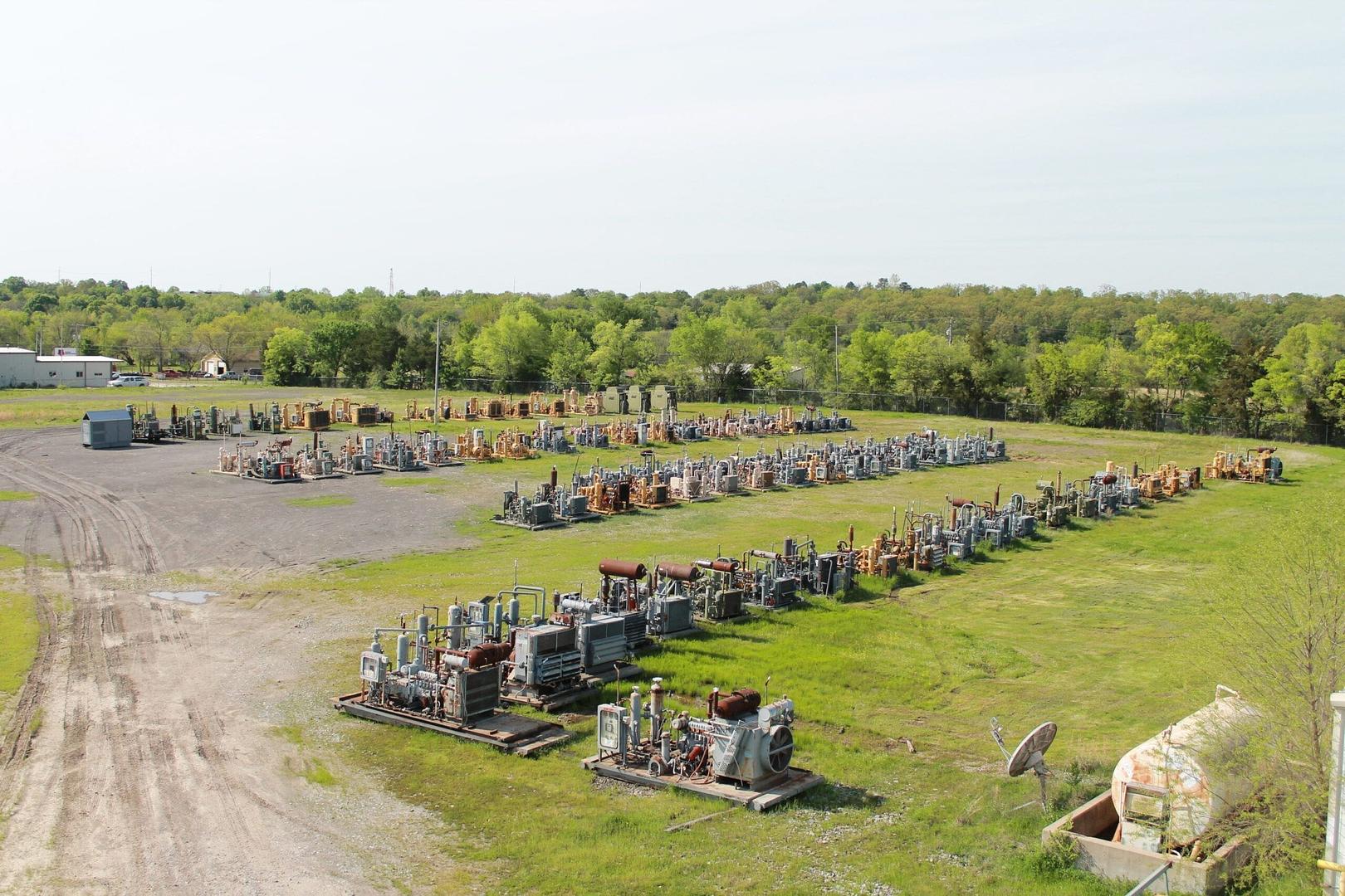 JC Compressor Services rental and sales yard with reconditioned compressor units