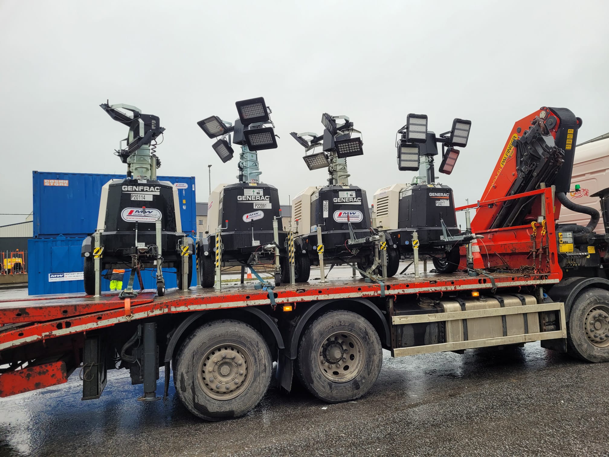 Large Number of Lighting towers heading on hire across the country 