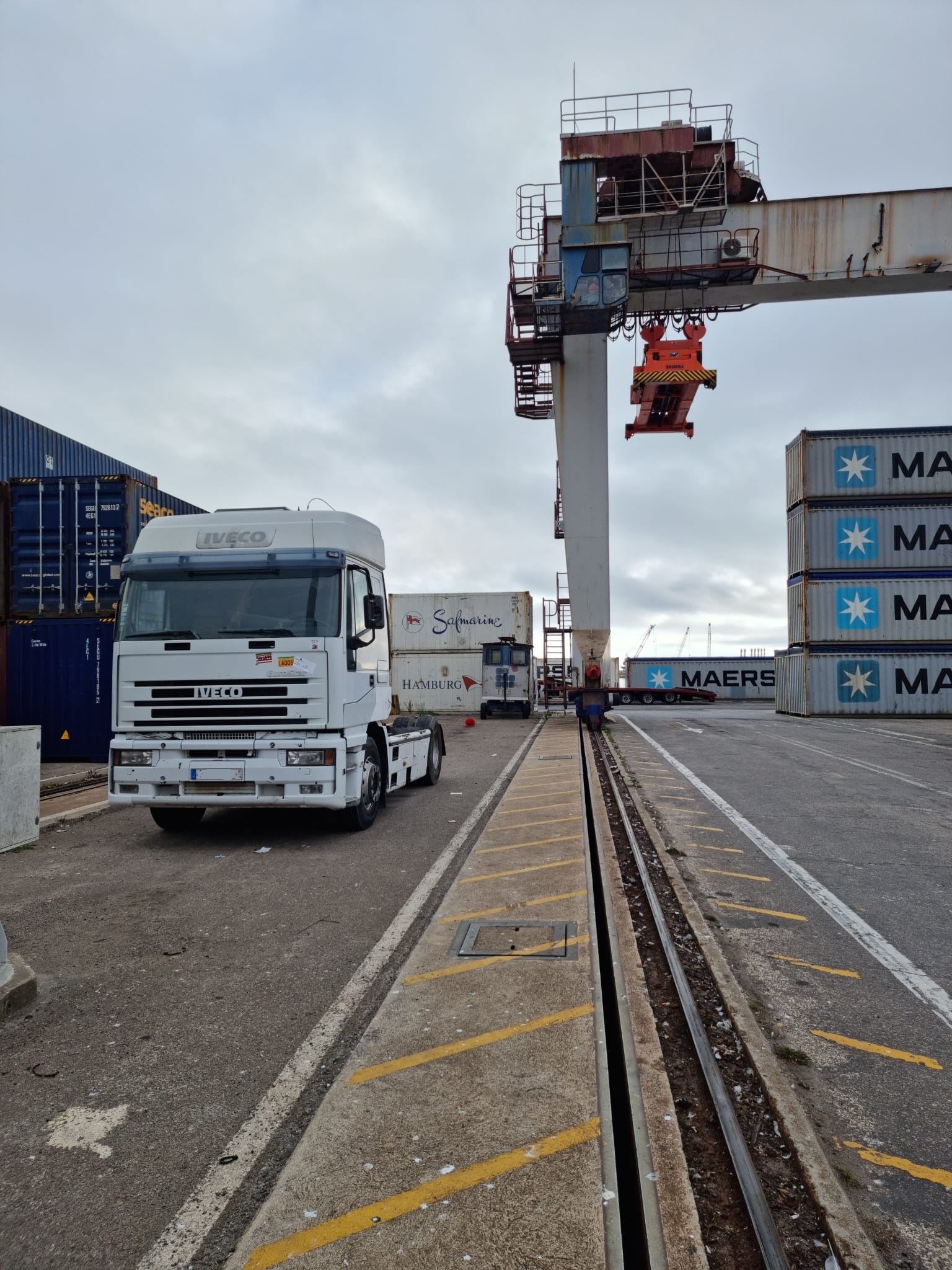 Grimaldi RoRo shipping of Iveco Eurostar 440E43T tractor unit from Portugal to Tin Can Lagos - Nigeria.