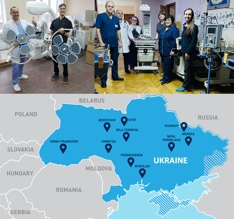 CAM Has Provided Crucial Health Equipment To Hospitals In Over 10 Locations Across Ukraine