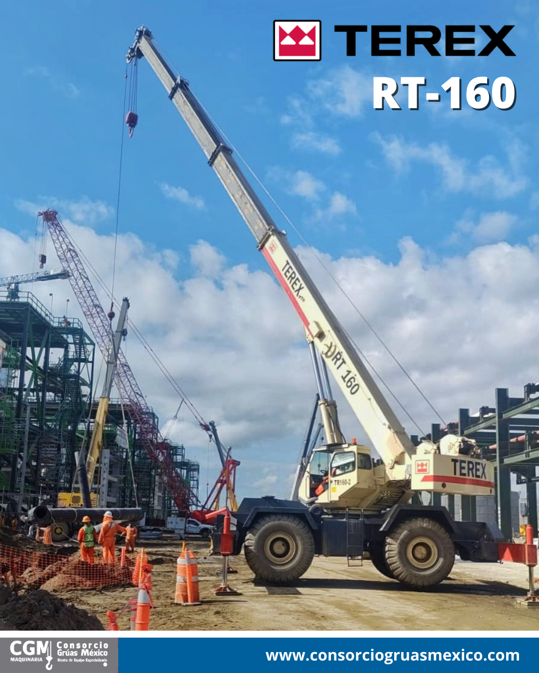 Grúa telescópica todo terreno TEREX RT-160