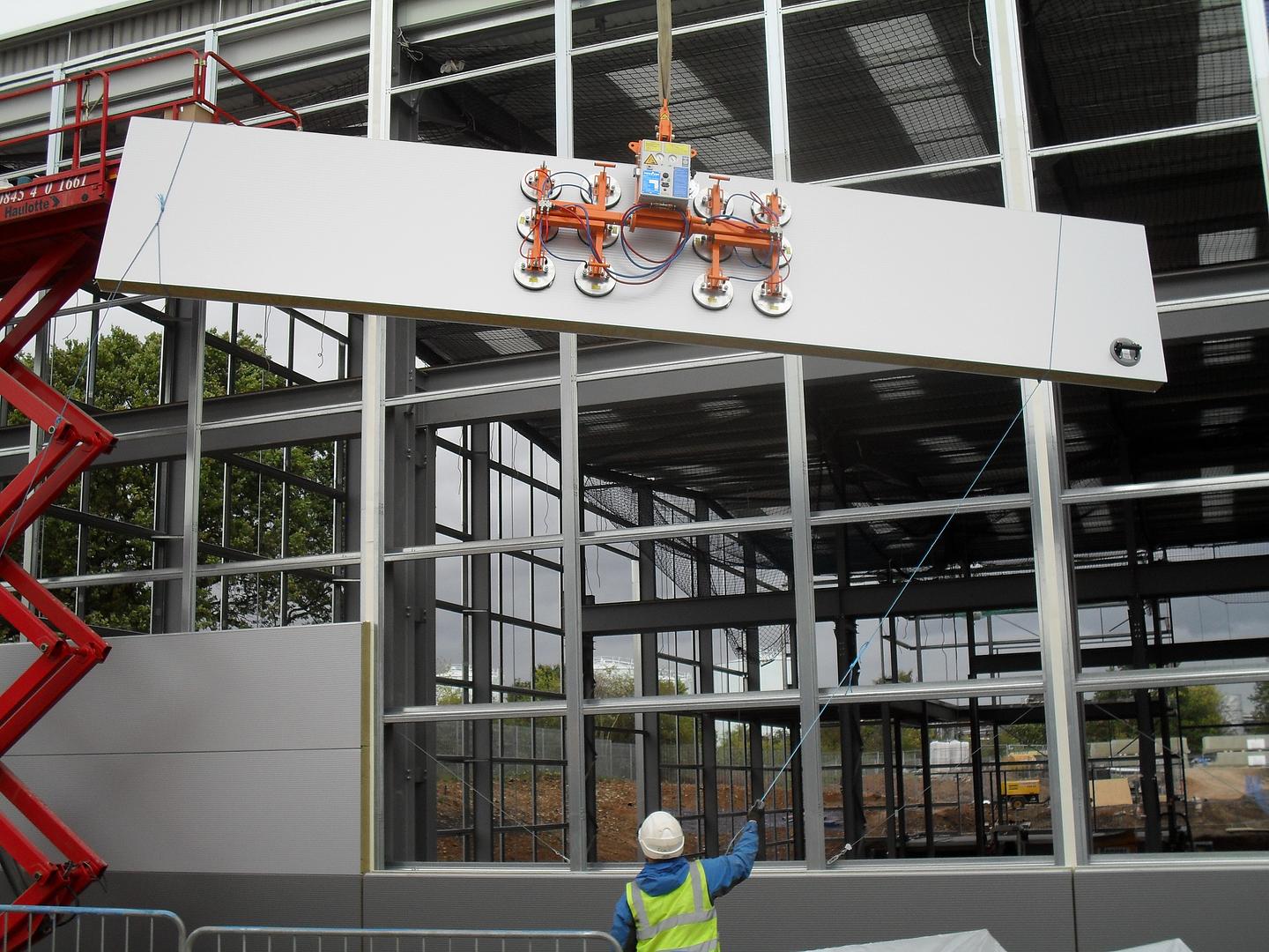 Installing Roofing Panels Safely with Cladding Lifters on Steel Frame Structures