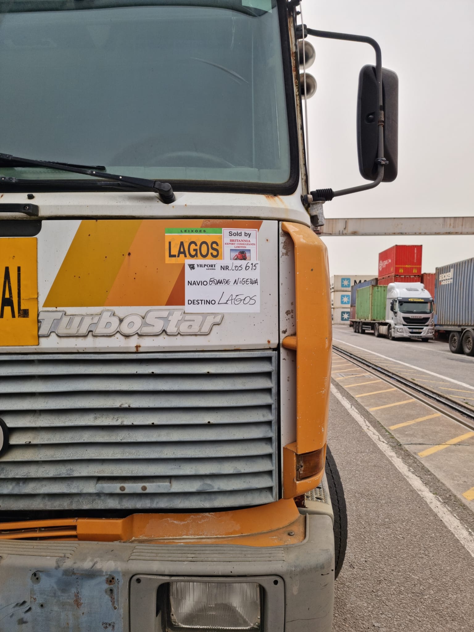 Grimaldi RoRo shipping from Portugal to Lagos - Nigeria.