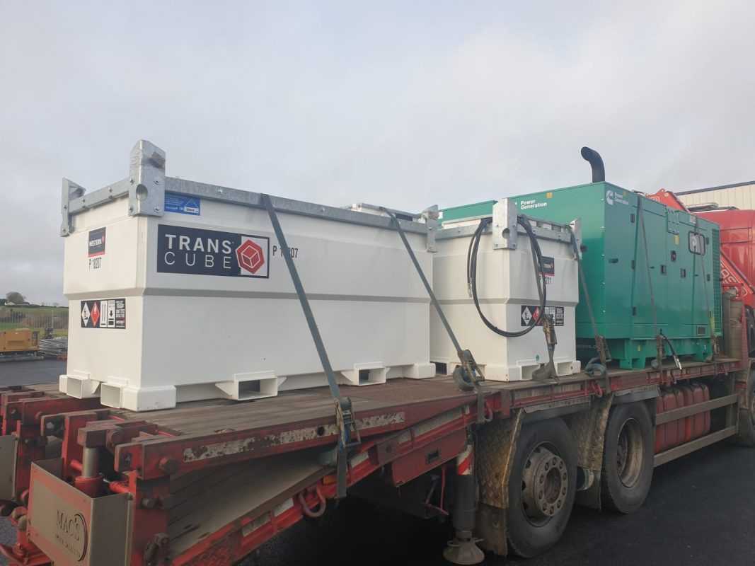 Two 110 KVA Cummins Generators And Two New Western 2000 Litre Tank…SOLD…Delivered To The Customer