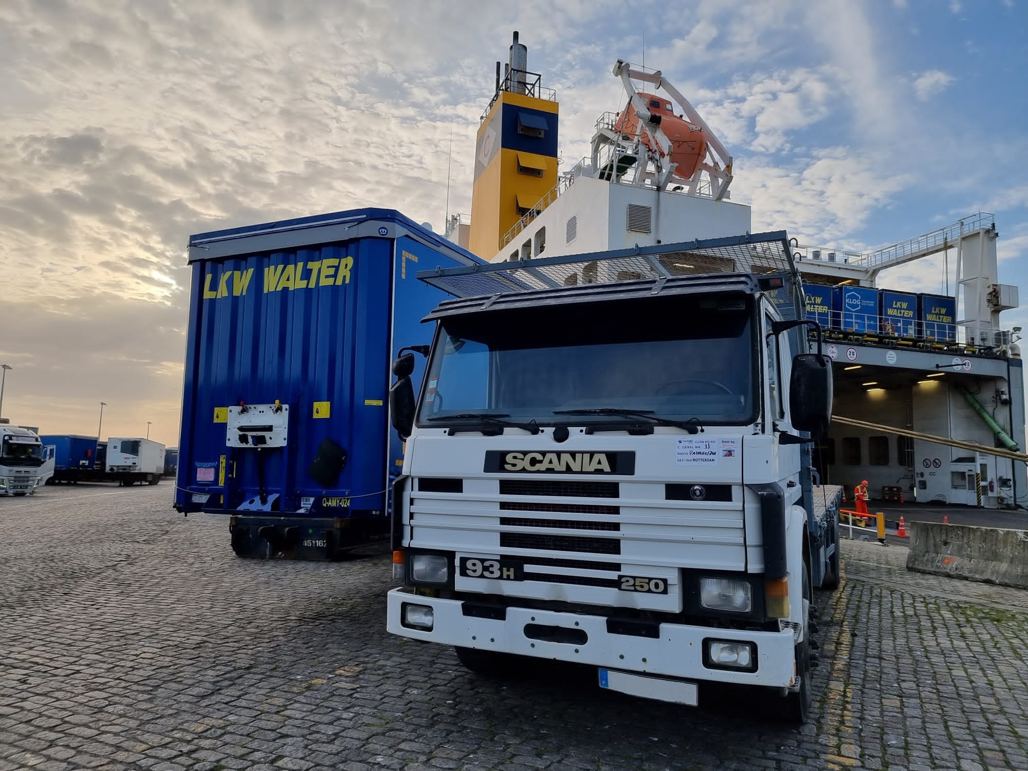 In the port. Shipping to Lagos - Nigeria via Antwerp - Belgium.