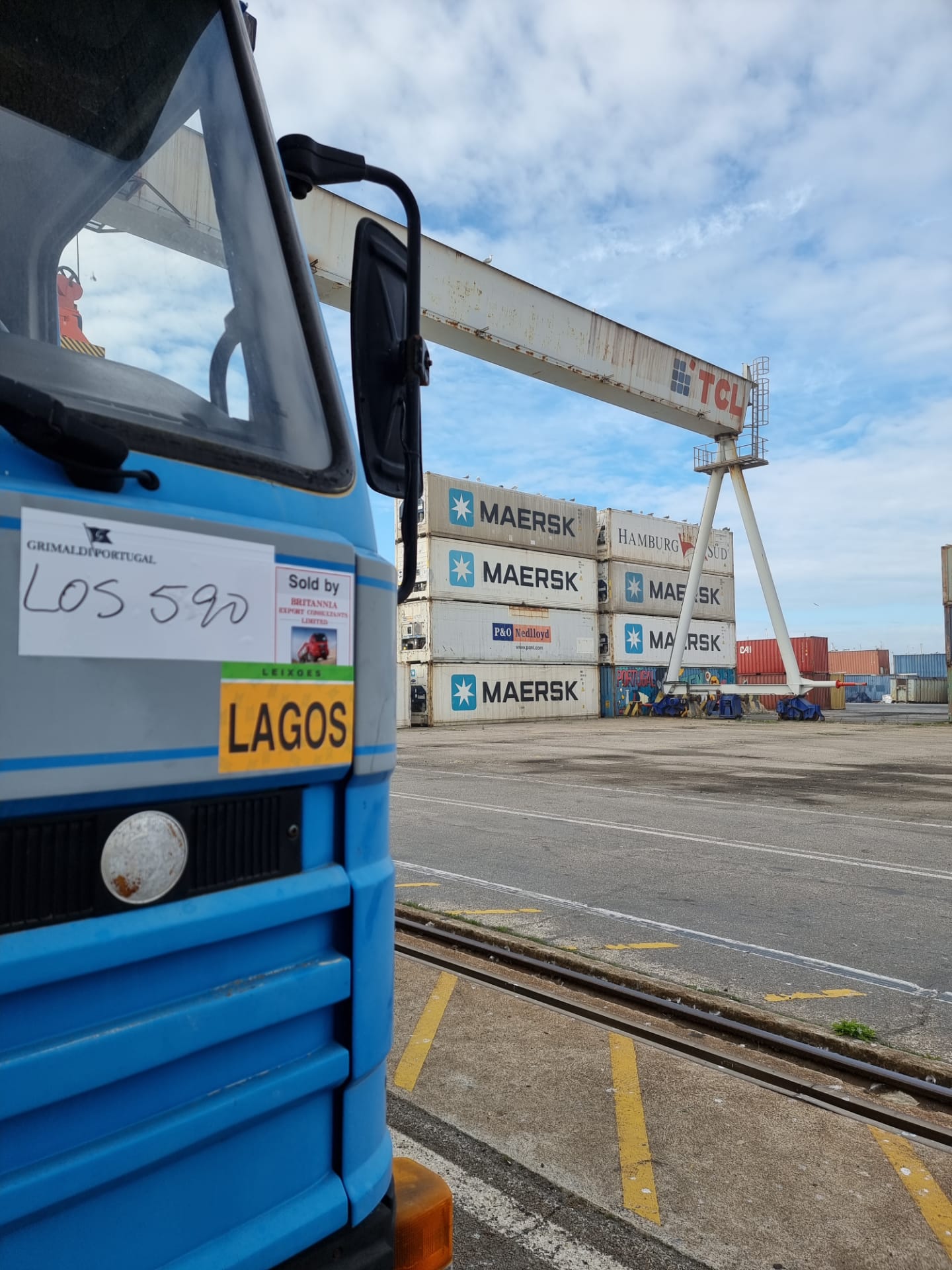 Grimaldi RoRo shipping from Portugal to Lagos - Nigeria.