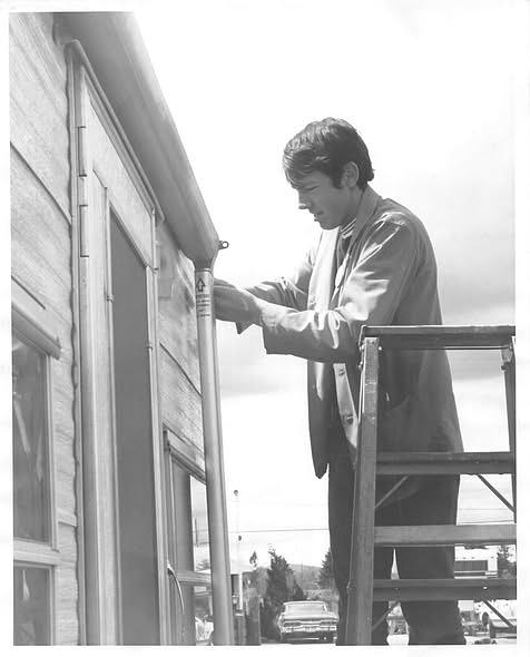 John Coumbs working on an RV in 1975, founder of Coumbs RV Center