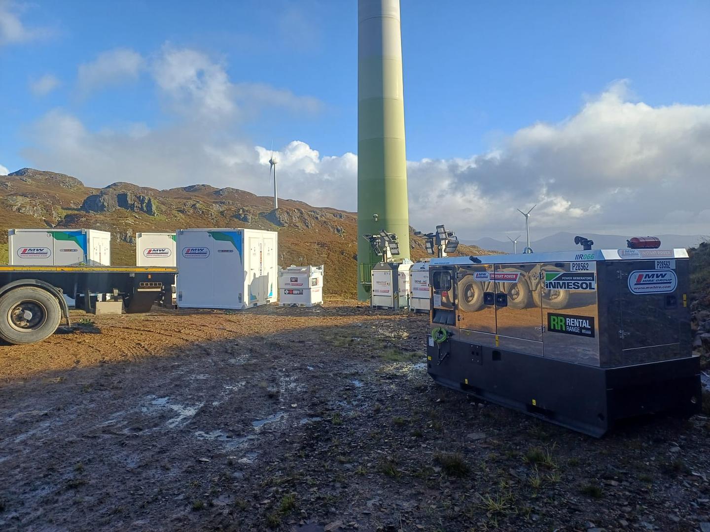 Full load delivered to wind farm for hire job!