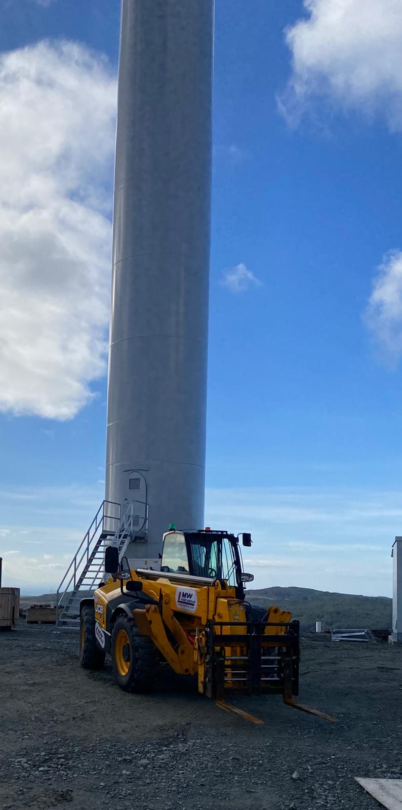 Some of our gear out on a windfarm job in Scotland