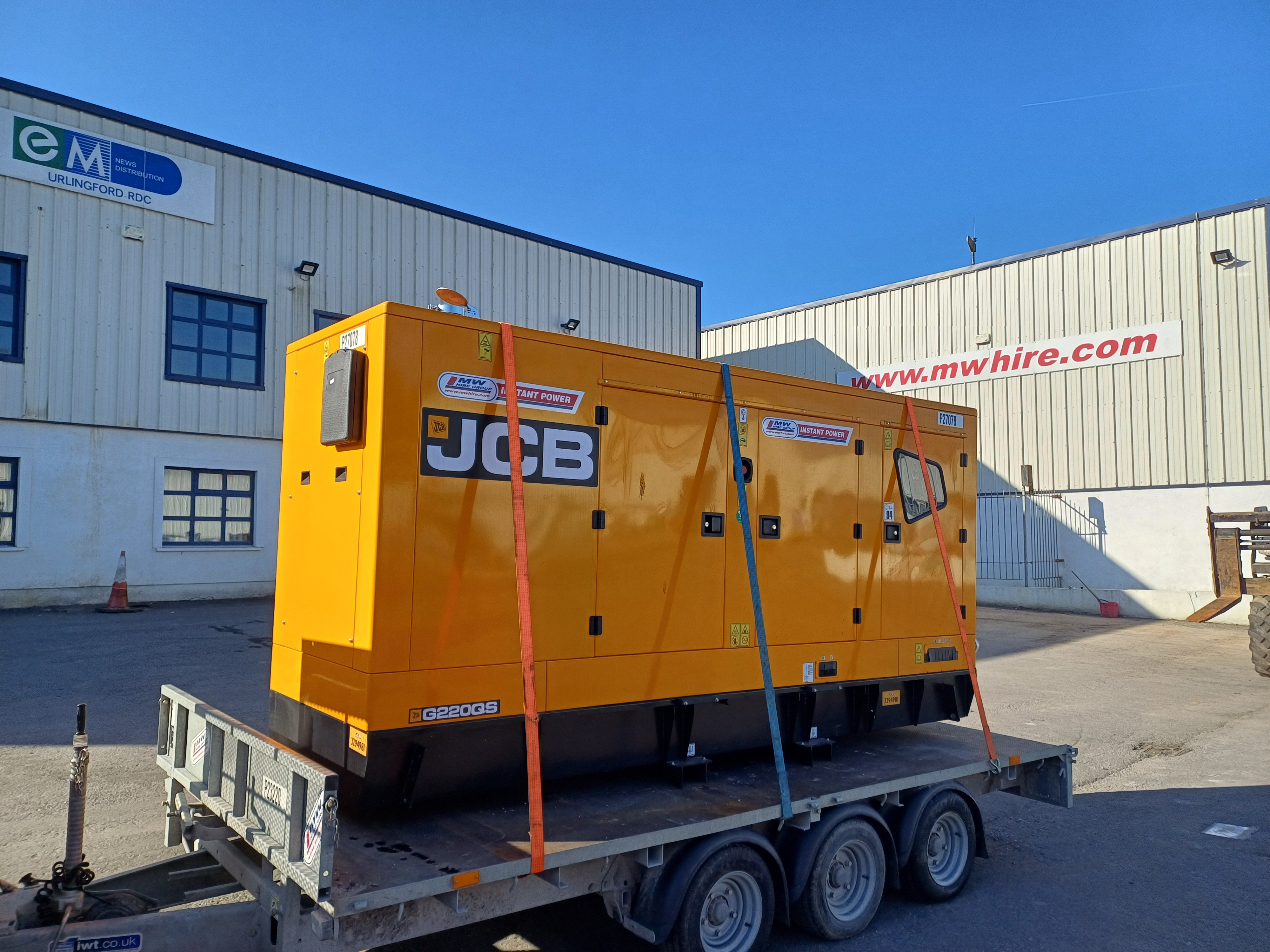 220 KVA JCB Generator out for delivery this morning ex Urlingford for rental job.