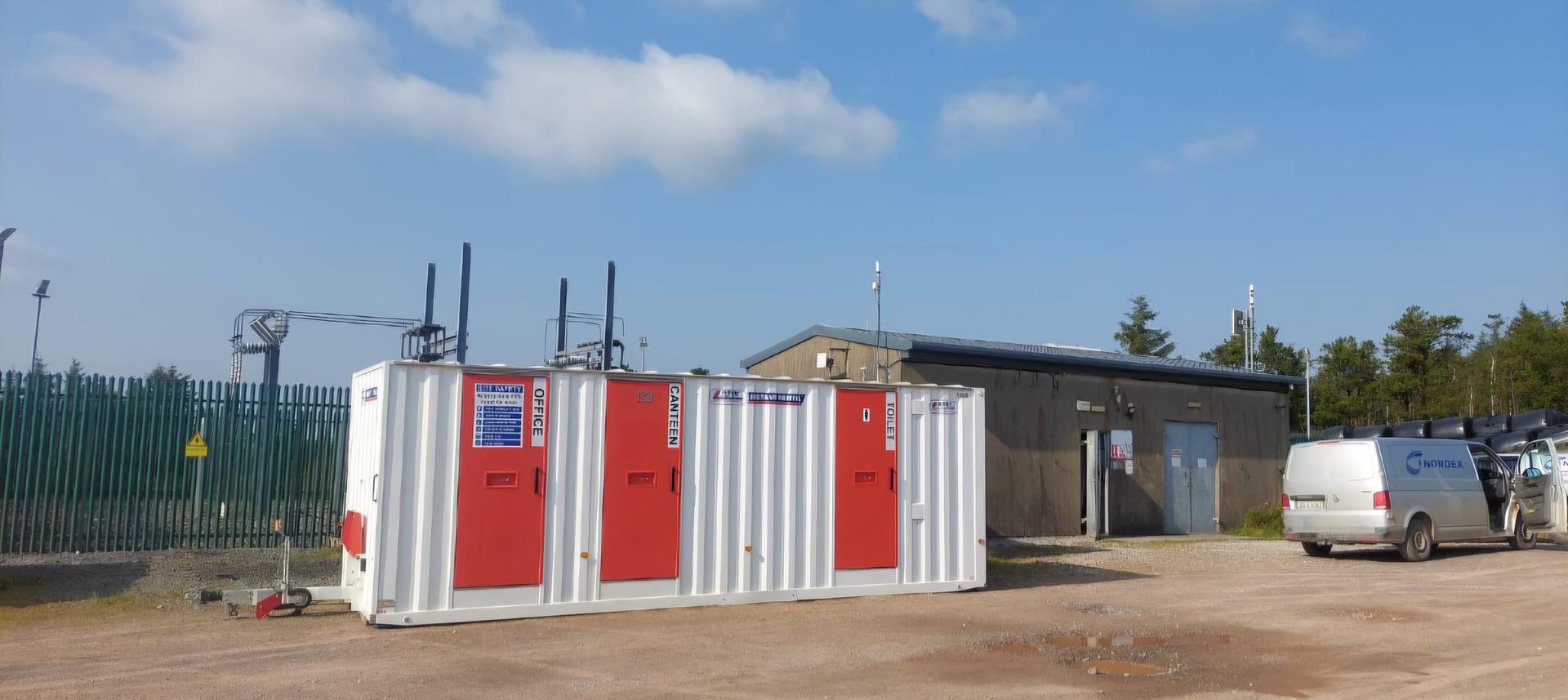 Large welfare unit out on a rental project