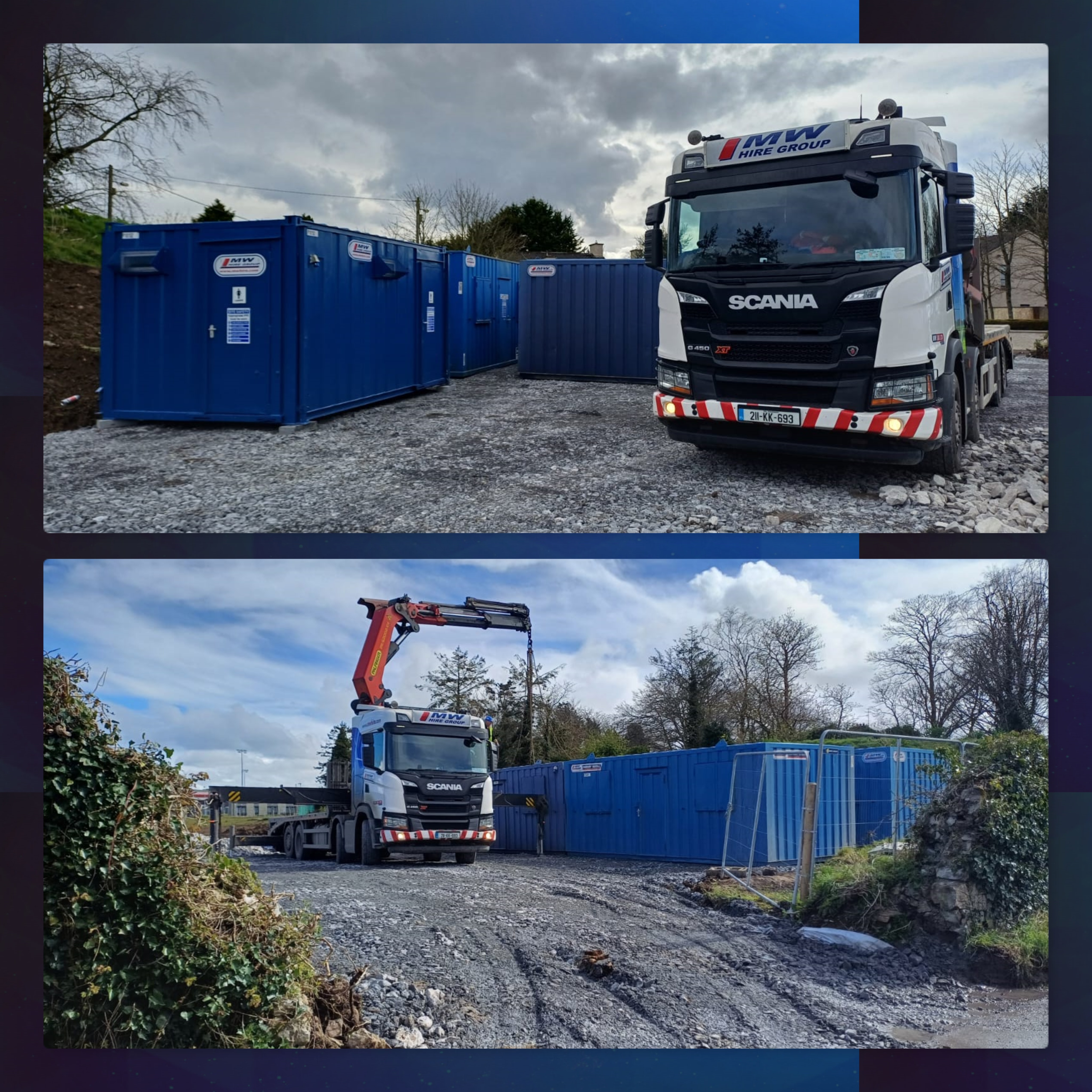 Compound being set up by our Urlingford depot