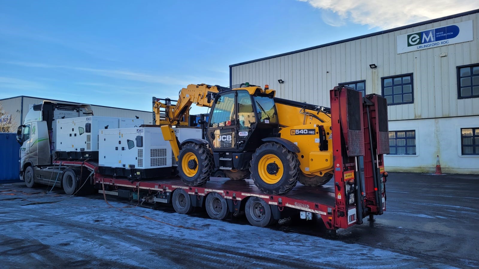 Ex Rental JCB 18 meter & 4 x JCB Generators sold to a customer in Germany