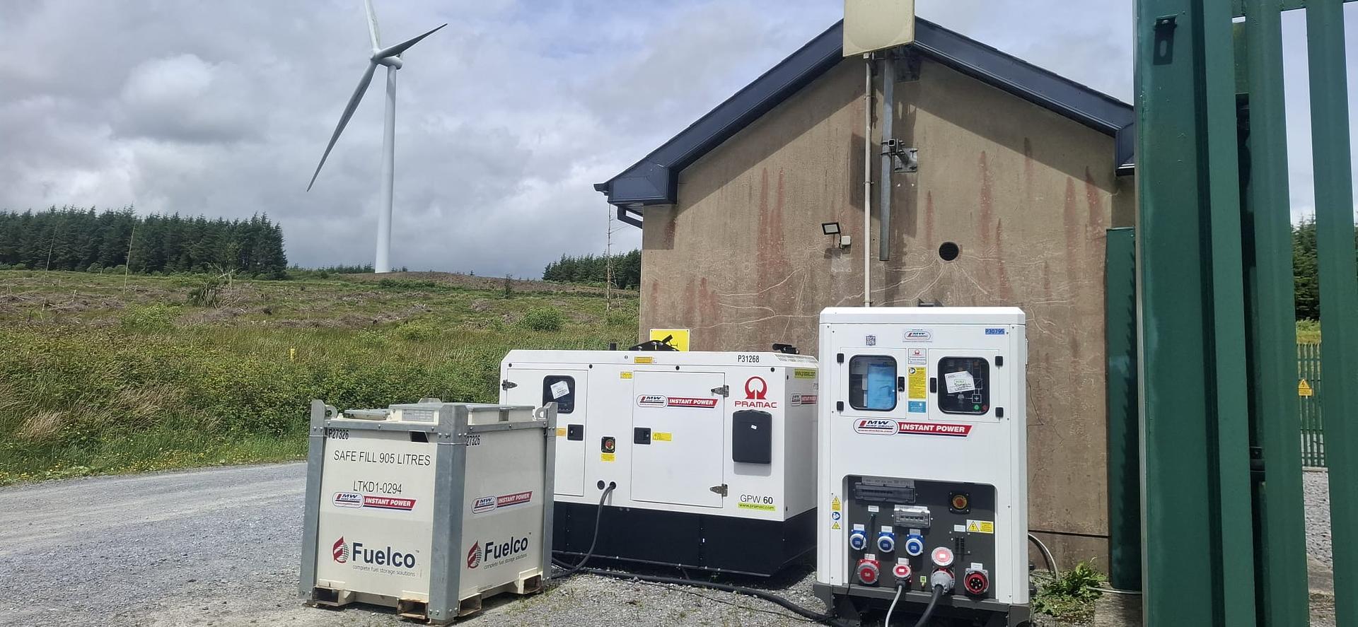 Pramac 45/80 Battery bank & kit set up on site # backing up a substation on BESS!