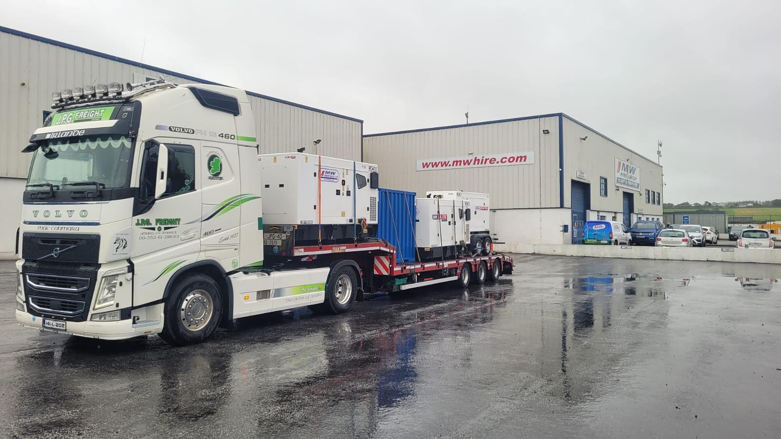 Full load of JCB Generators and 6ft storage unit heading overseas!