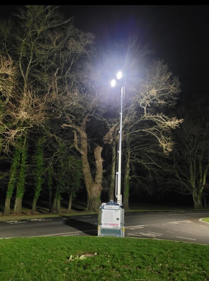 New Generac Hybrid Lighting tower out working