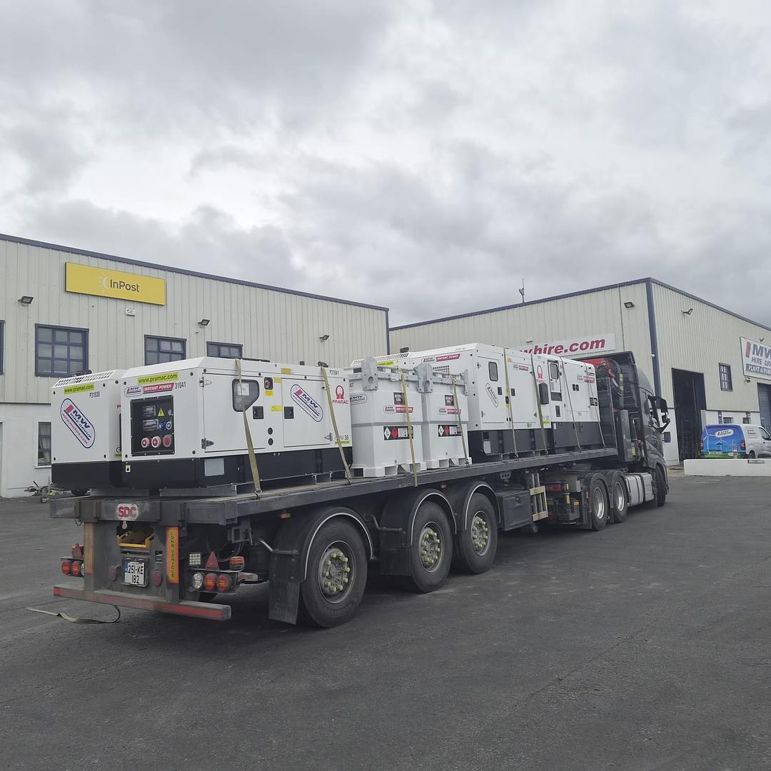 Full Load of Generators and Fuel Tanks heading on a rental project 🪩