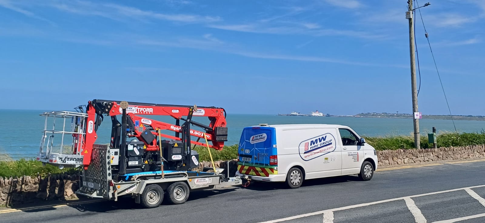 Spider Lift on the way to site in Wexford