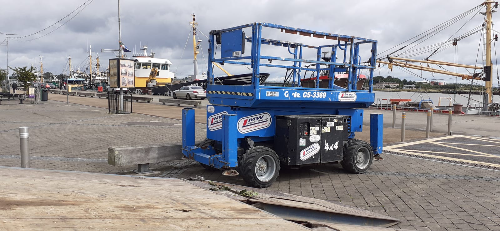Genie Scissors lift out on hire from our Wexford depot 