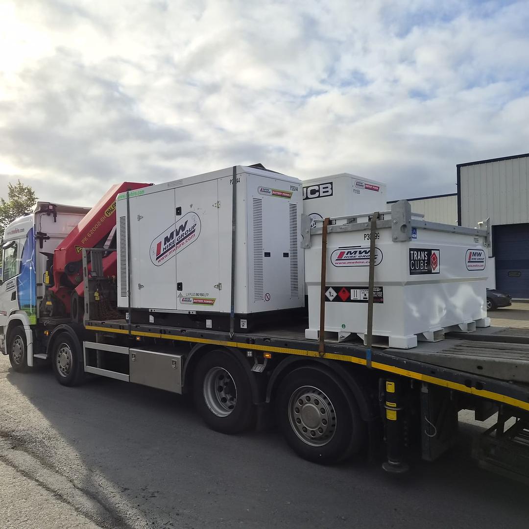 Battery bank , Generator & Fuel Tank heading to a rental project in Dublin