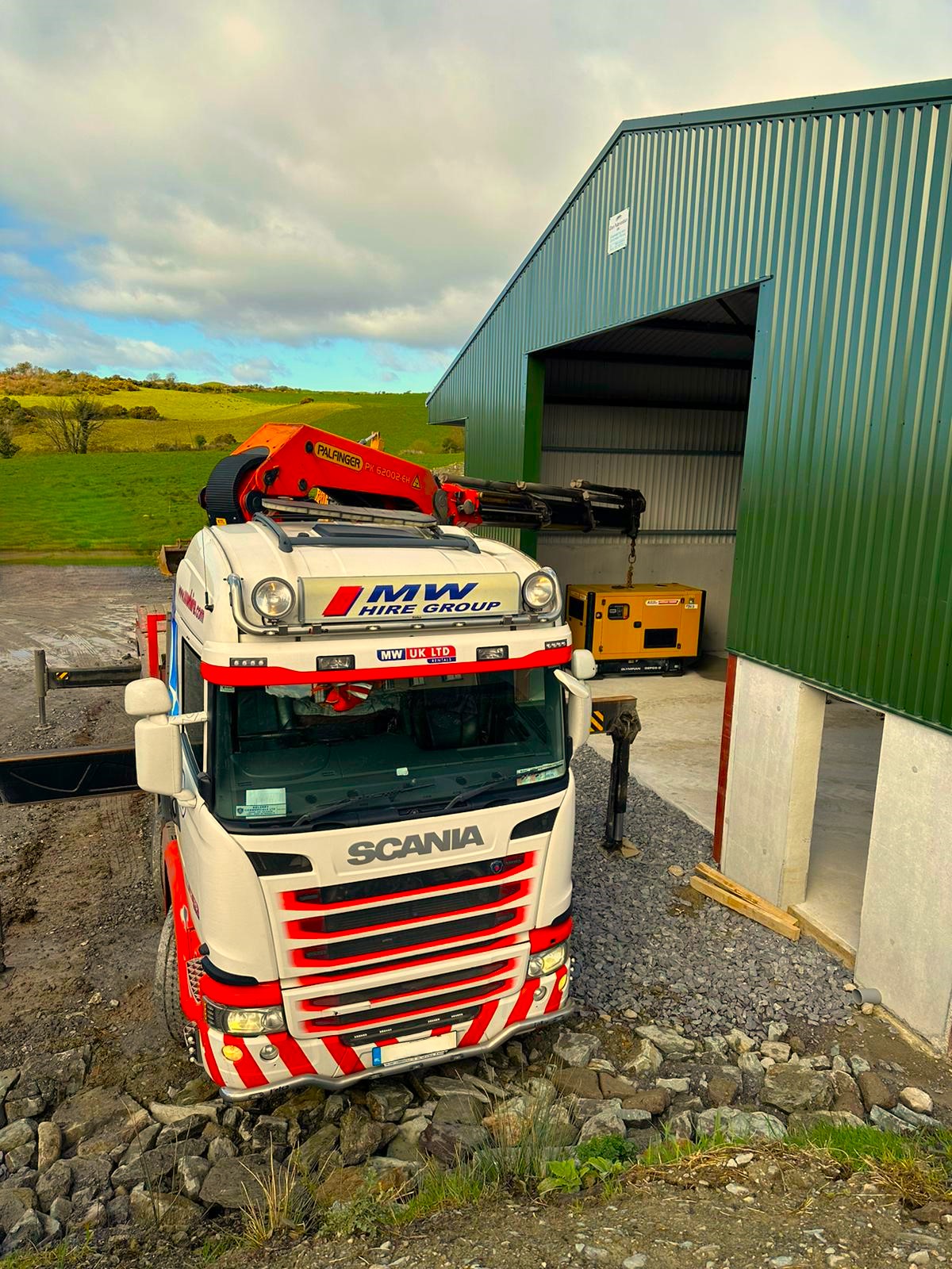 New JCB Generator being delivered unloaded to one of our customers 