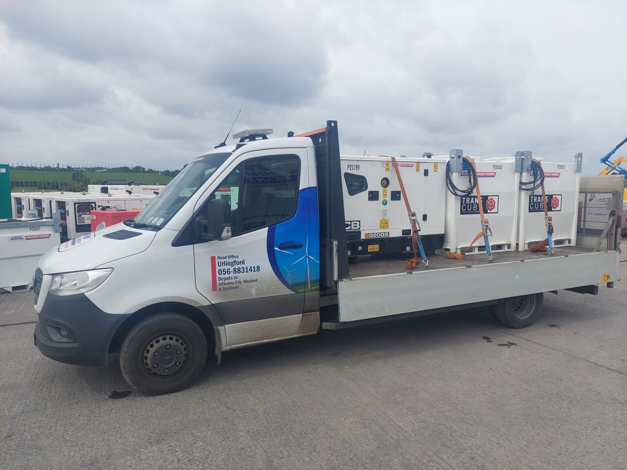 SOLD...  2 x Western Fuel tanks & an ex-rental JCB 20 KVA heading away to our customer