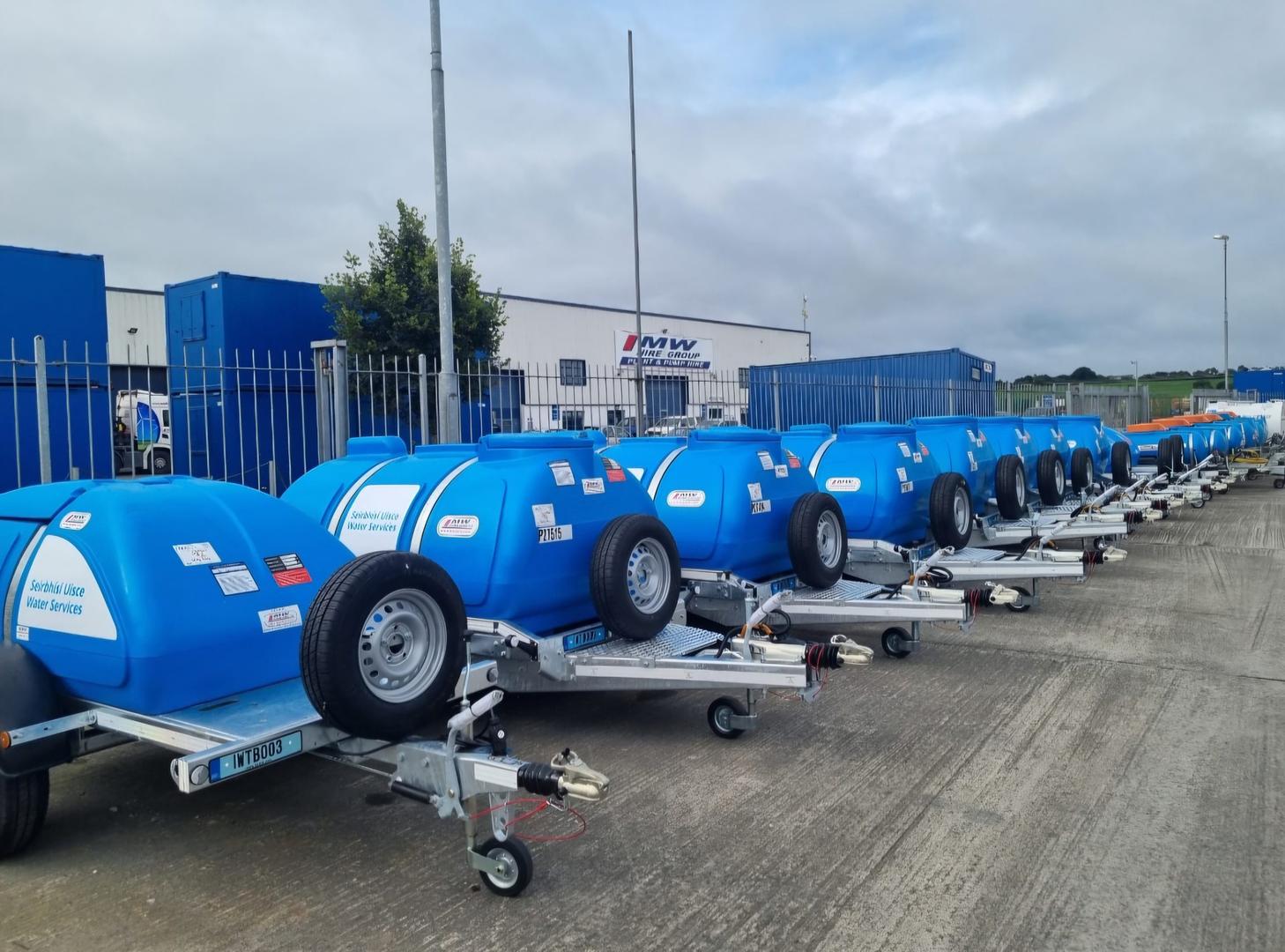 Large number of Mobile water tanks sold - lined up for our customer