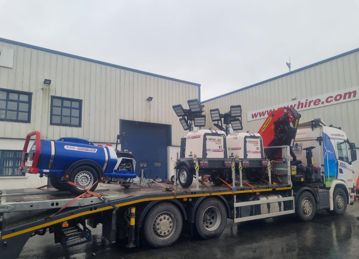 2 x Demo Generator V20 Towerlights and a demo mobile washer Sold to a customer in Cork