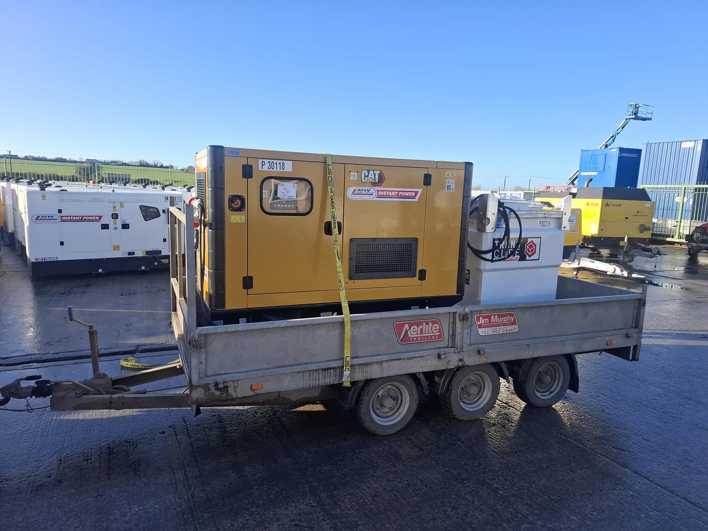 Customer collecting a new CAT 50 KVA & Western Global fuel tank ... SOLD.
