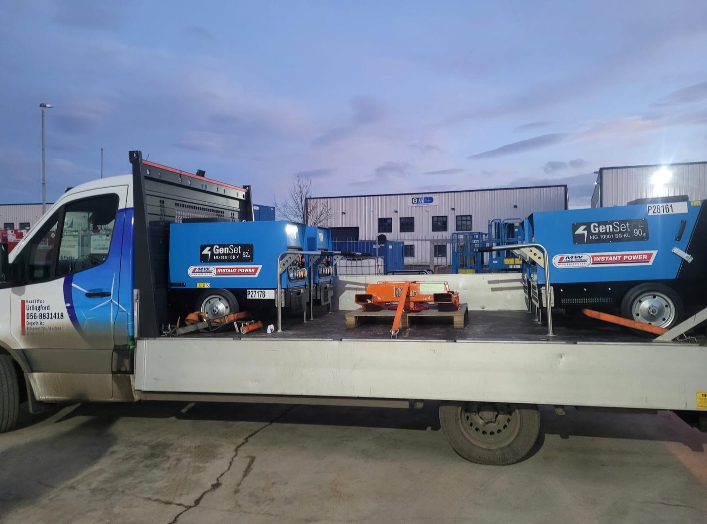 4 x new Gensets & 2 x Lighting jibs SOLD!! On the way to our customer