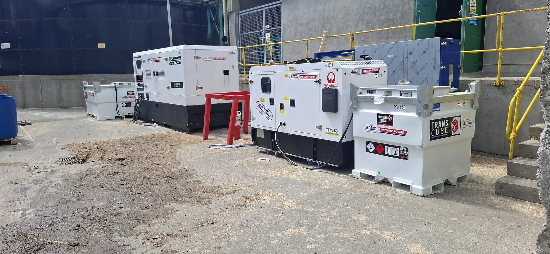 550 & 65 KVA Rental spec sets working on site in Tipperary