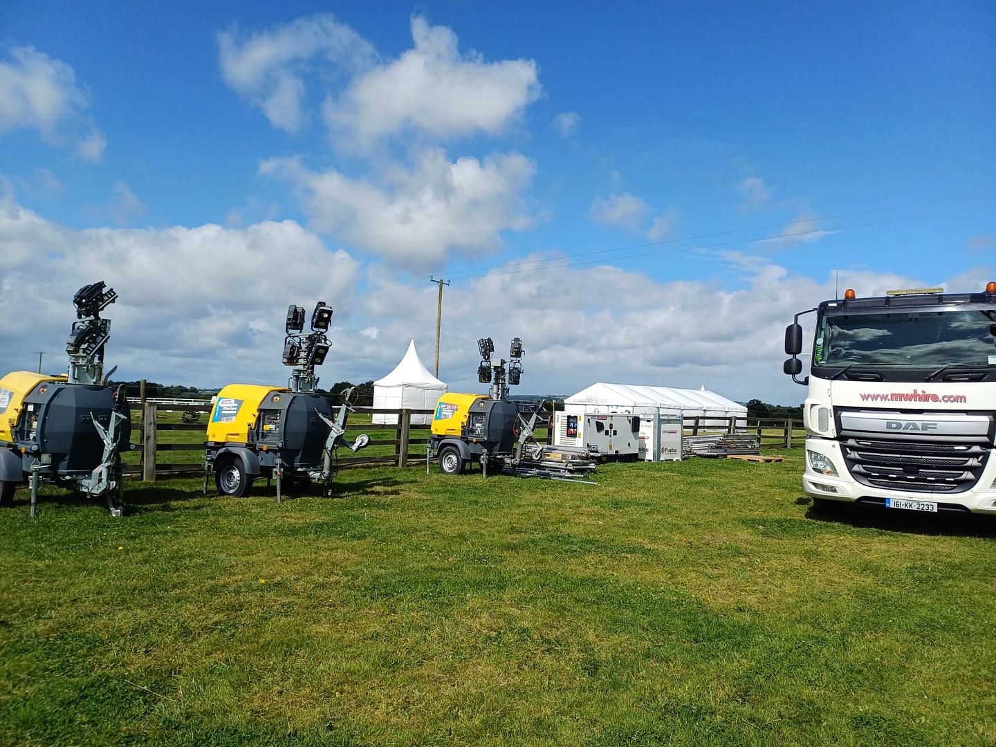 Full load delivered!👏  Tower lights! JCB  Generator! Fuel Tank!