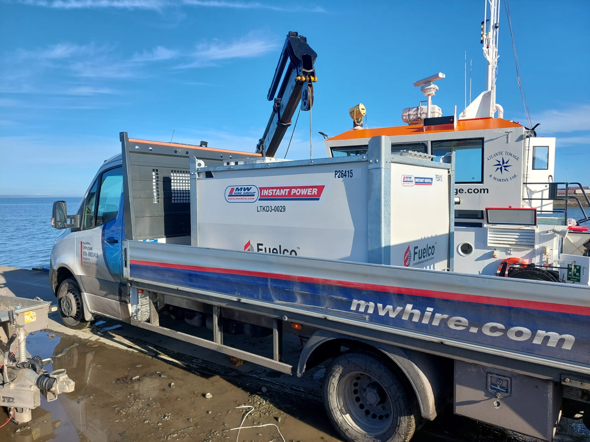 3000 litre bunded fuel tank dropped off to a rental job