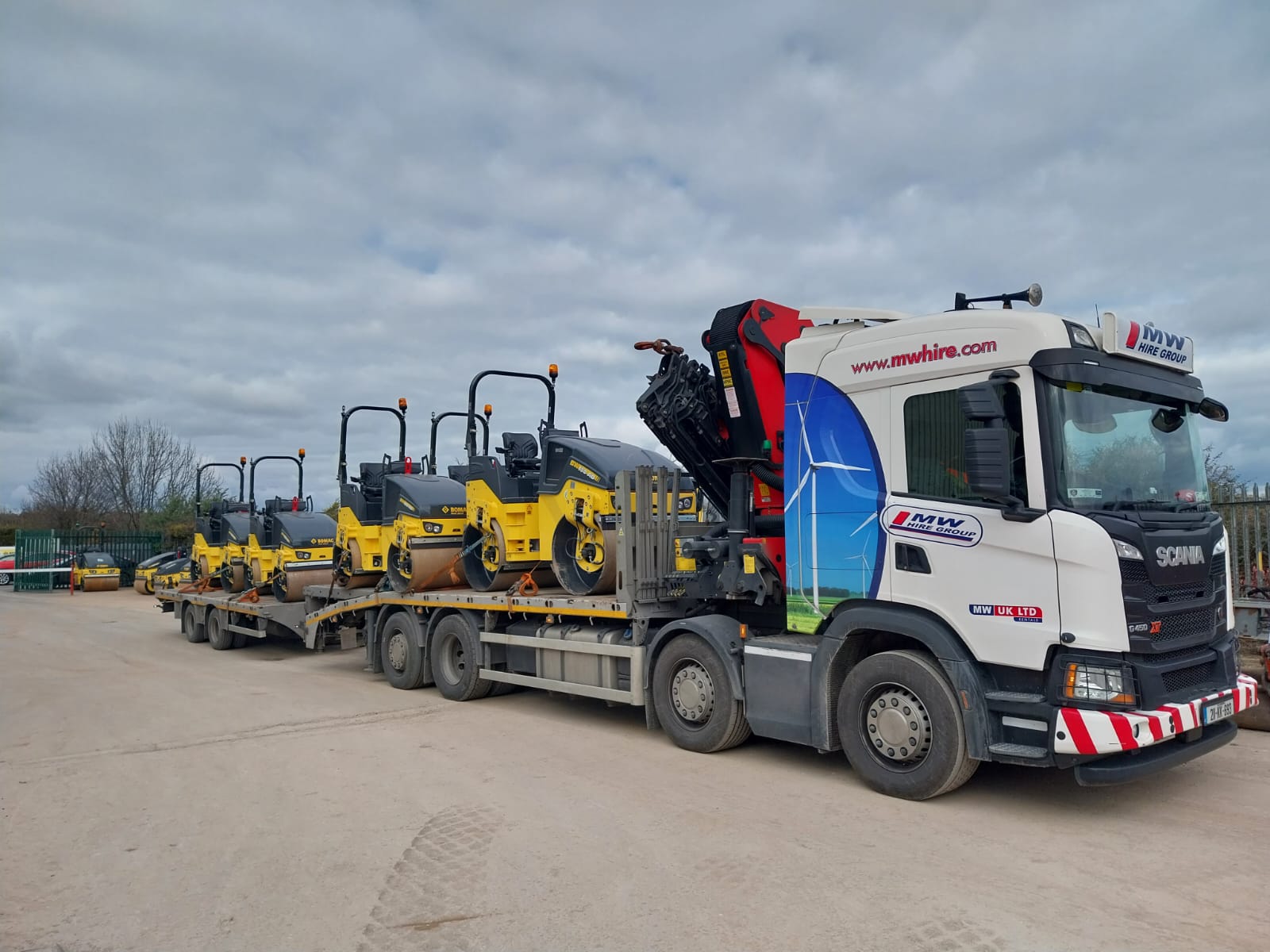 Load of new Bomag rollers collected recently for the Hire Fleet