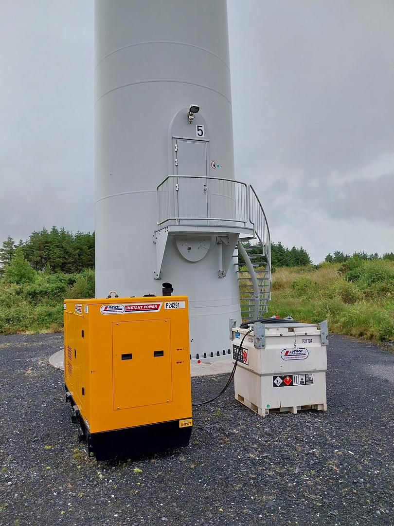 JCB G65QS Generator and Western Global Fuel Tank delivered to wind farm in Cork!
