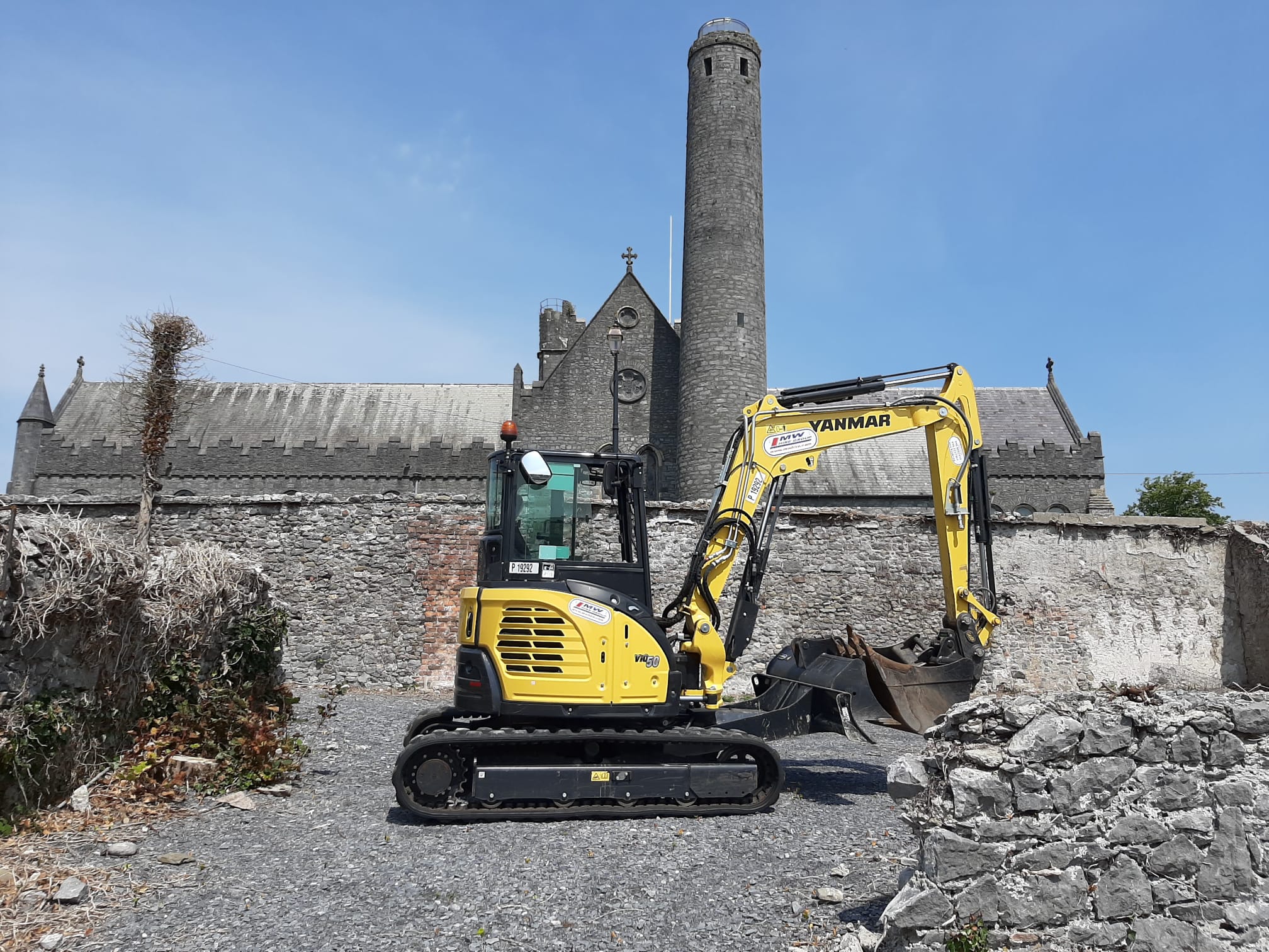 Yanmar digger on site recently 