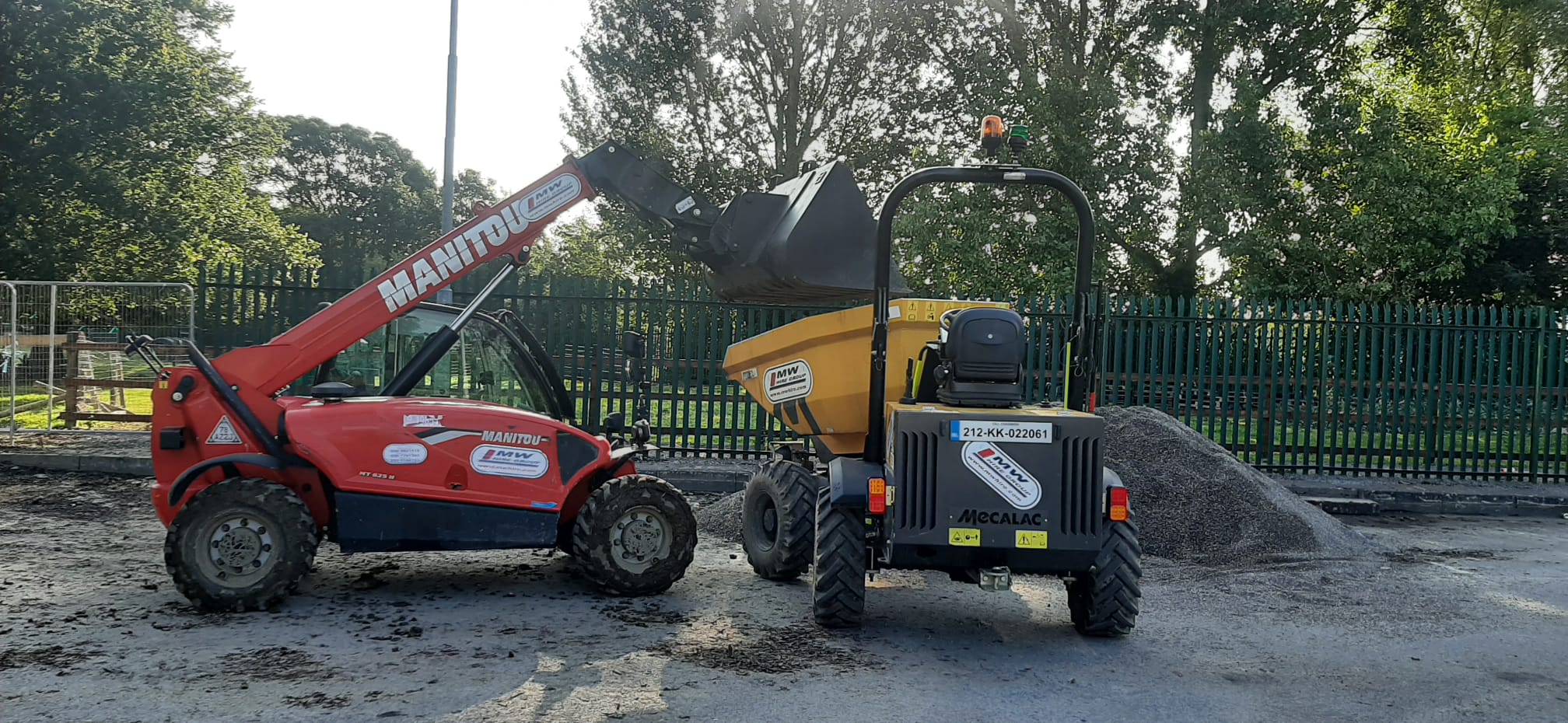 6 meter Manitou out with 3 ton swivel dumper in Kilkenny 