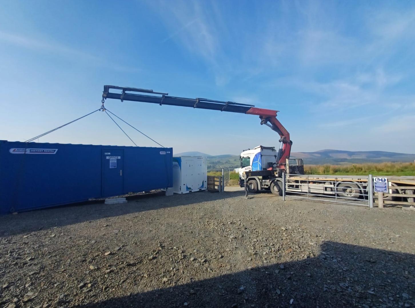 Full delivery of our Solar Loo and Site Office!