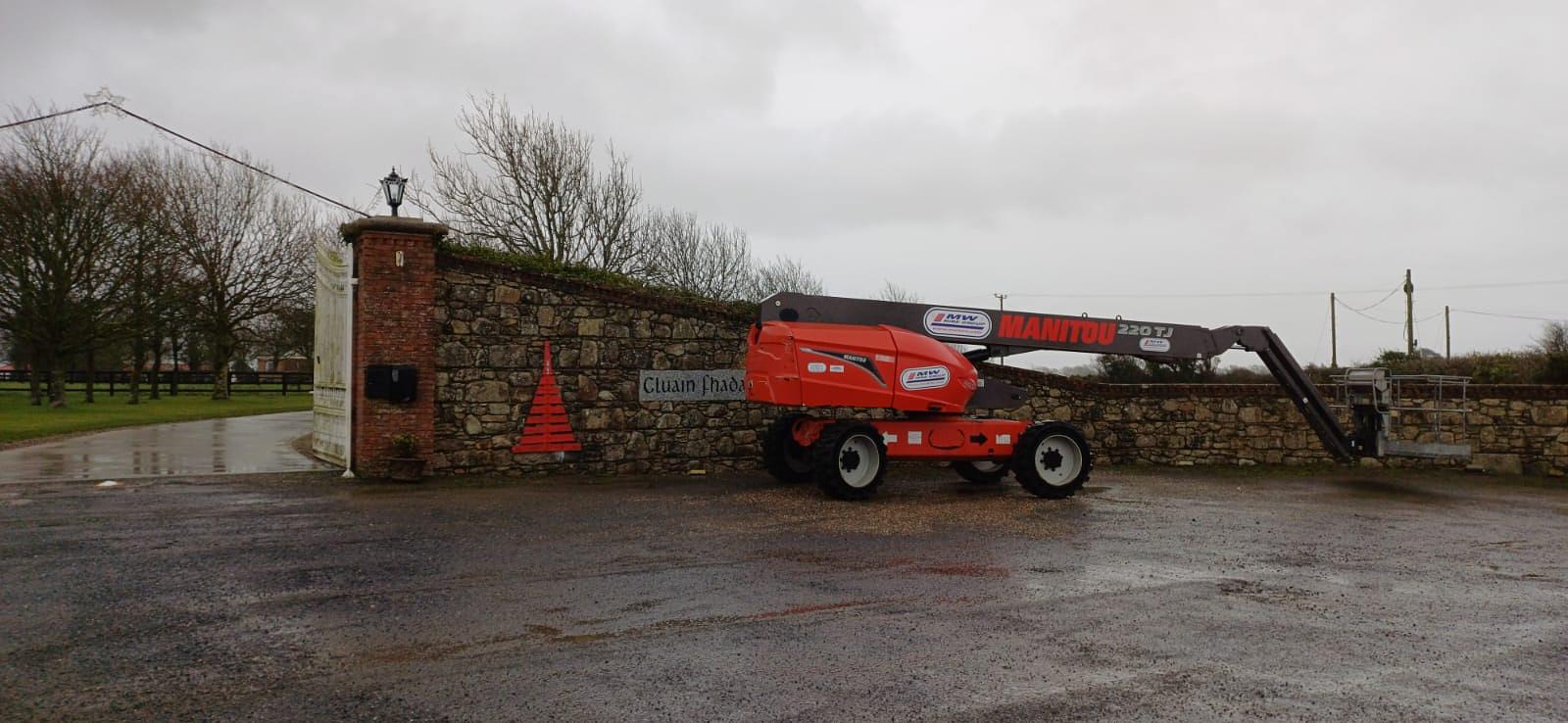 Some of our Diesel Booms getting work done when weather allows 🌦️ 